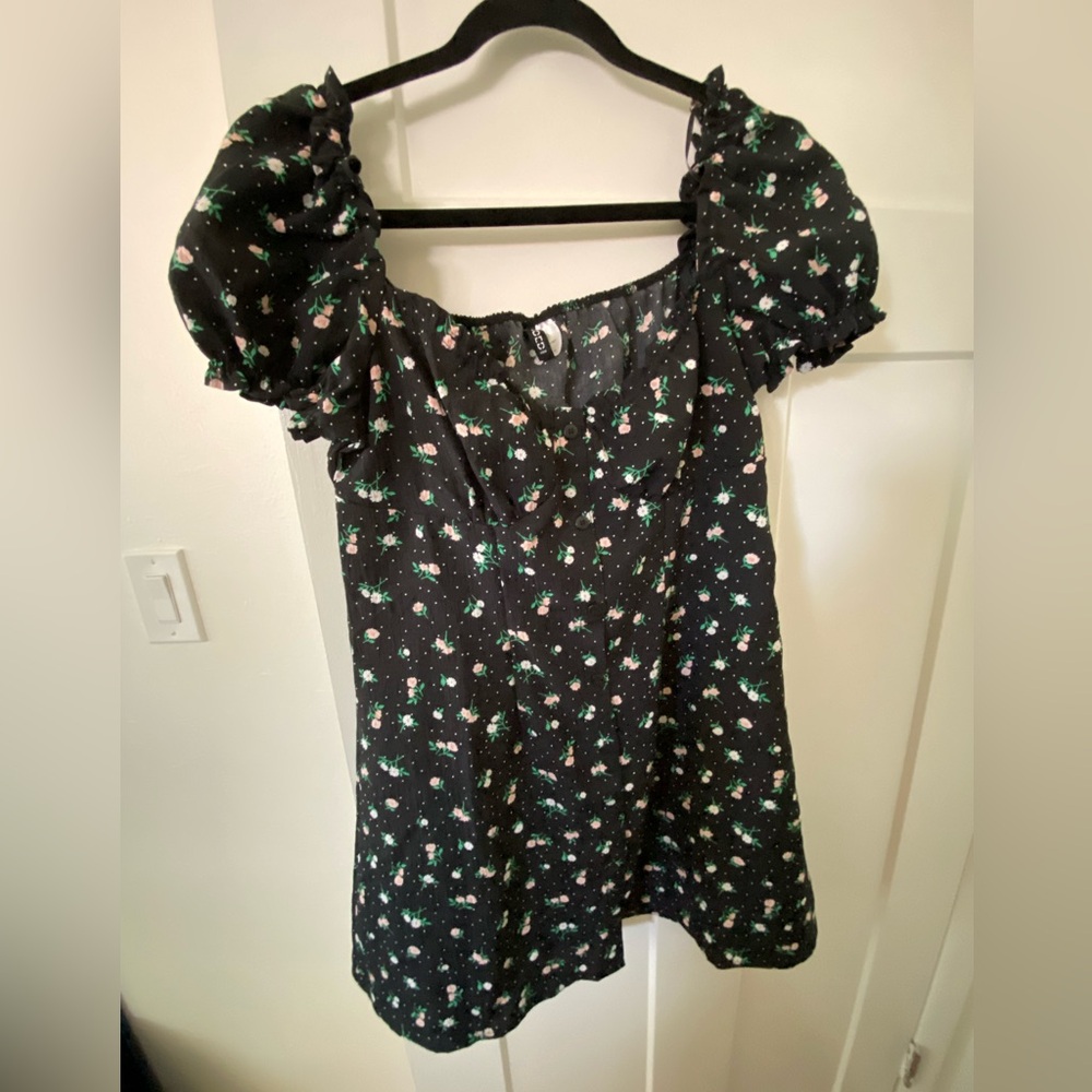 Puff sleeve mini dress